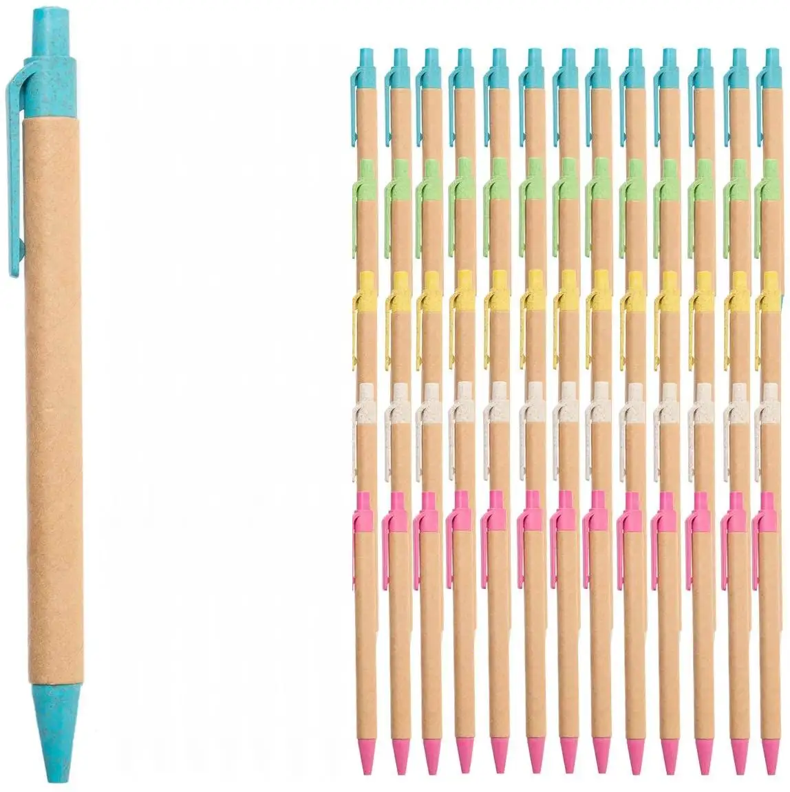 2020 eco-friendly pens wheat grass black ink click pens for