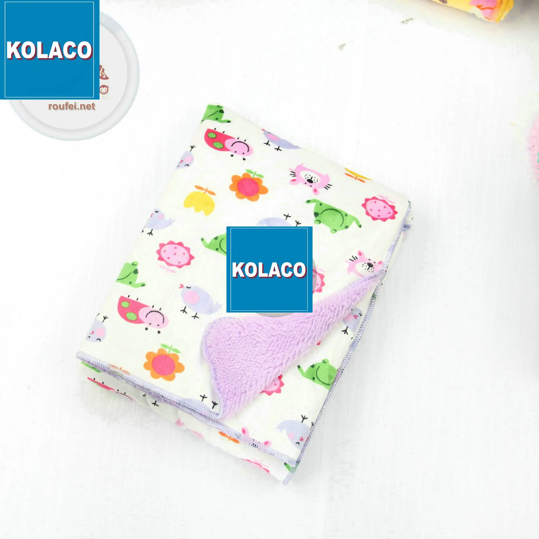 Wholesale polyester printed polar fleece baby flannelbelpla baby blankets