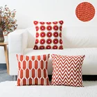 Low price plain embroidered square throw pillows home decorative cushion cover