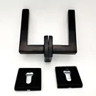 High Quality 304 black plating square style Stainless Steel Hardware Door Handle