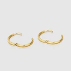 Fashion titanium steel earrings 18k gold plated ladies earrings earrings hoop earring women