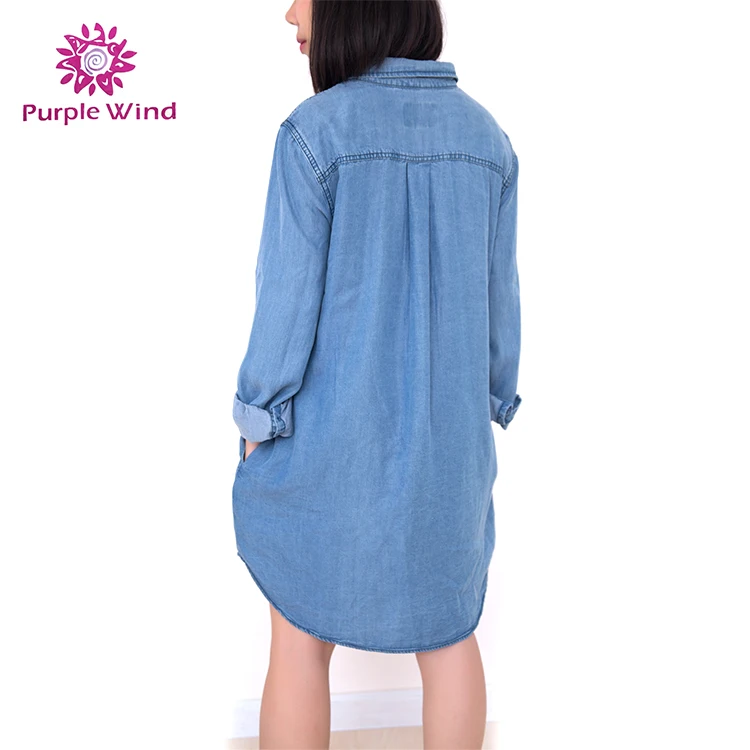 Cheap Long Sleeve Jeans Women Denim Shirt