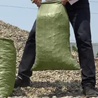 lowest cheap price recycled disposable packing building material PP woven green garbage bag for construction waste, cement,