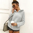 Hoodies Casual Hot Sell Half Zip Hoodies Sweatshirts Women Thick Sweatshirt Fleece