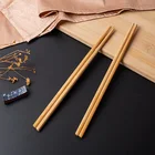 Natural 10 Pairs Of Natural Bamboo Chopsticks For Families Without Lacquer