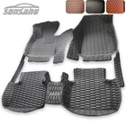 SGS Quality NEW DESIGN Hexagon type PU leather carmats for Europe Car Floor Mat