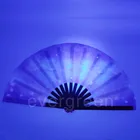 Fan Chinese Fan Carved Technique And Souvenir Use Chinese Taiji Gongfu Bamboo UV Glow Folding Hand Fan