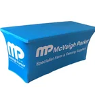 Custom Size And Logo Polyester Table Cloth Stretch Table Throw For Trade Show Exhibition