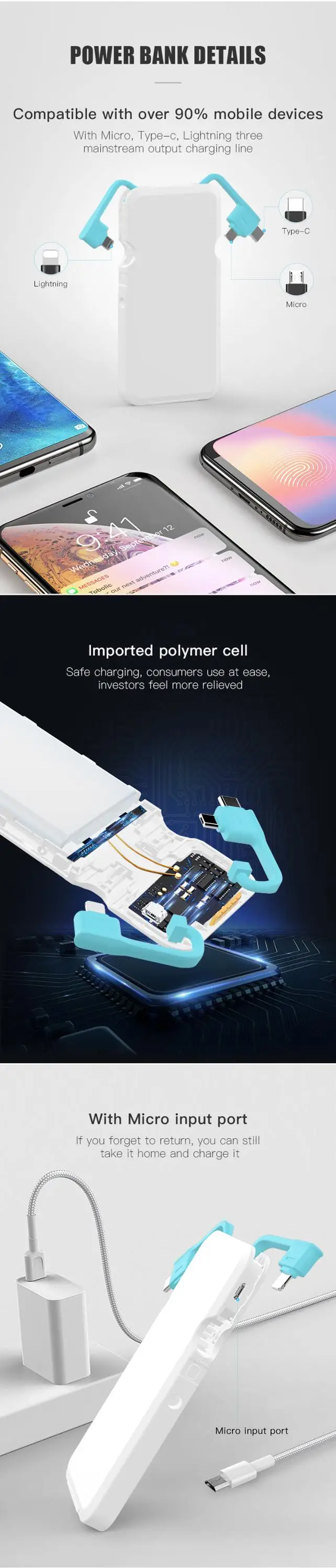 Custom logo 12 ports cell phone share public power bank charging station - ANKUX.COM