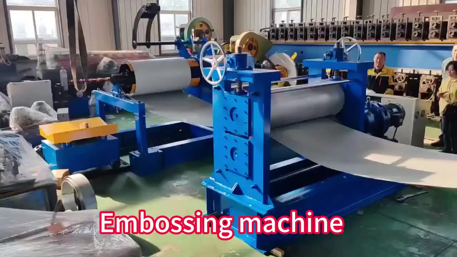 Roll Embossed Automatic Stamped Metal Steel Sheet Embossing Making Equipment