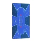 Poker Casino 120*60*0.3cm Polyester Rubber Poker Table Mat Casino Hold'em Mat