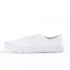 China Factory OEM All White Vulcanized Canvas Shoes Rubber Sole For Men And Women