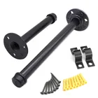 Industrial Shelf Brackets Support Pipe Shelf with Iron Fittings and Flange for Vintage Home Decoration