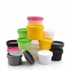 50g 100g 200g PP Plastic T round shape cream jar cosmetic bottle Facial Mask jars with black white pink color