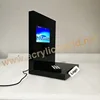 fashion style clear acrylic cosmetics display stand with lcd