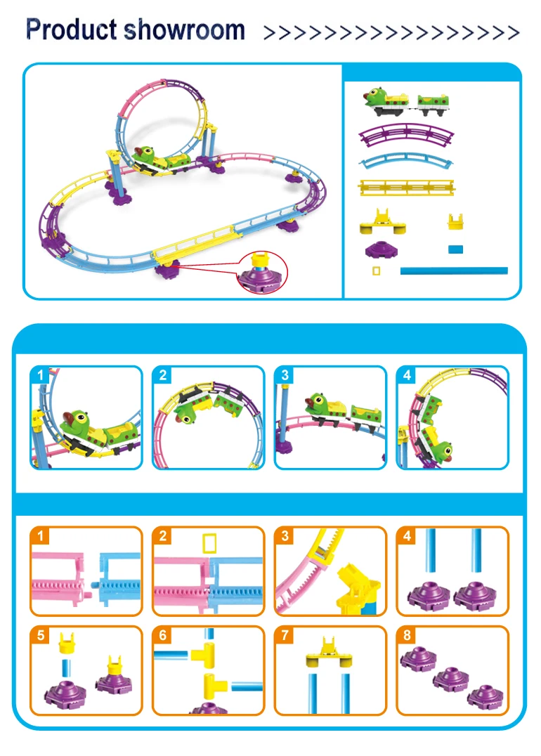 Chengji Wholesale Toy From China Roller Coaster Toy, New Toy Children DIY 3D Puzzle Track With Light