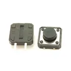 SMD 12x12mm series ON-OFF 2 pin terminal black push button tact switch