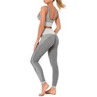 custom private label oeko-tex standard seamless fabric summer wear women sexy vest and pants yoga fitness wear set
