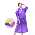 EVA Promotional Raincoat Good Quality Custom Waterproof Rain Coats Long Sleeve And Buttons Raincoats For Adults