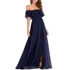 Elegant Fashion Lady Sexy Chiffon Off The Shoulder Women Summer Casual Maxi Dresses