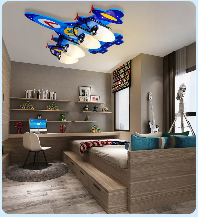 Creative Kids Room Ceiling Lamp Children Bedroom Aircraft Led Ceiling Lamp Airplane DownLights