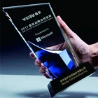 Customized Crystal Craft 3D K9 Glass Trophy Award Souvenir Engraved Carved Gift Laser Logo Paperweight