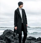 Winter classic cotton knee length warm long men coat long trench coat for men