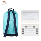 Wholesale custom backpack style large portable travel hanging drawstring laundry bag with clips