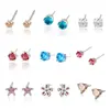 Xuping Cheap stud earring series 925 silver color earrings, diamond fancy studs pearl earring rhodium plated jewelry