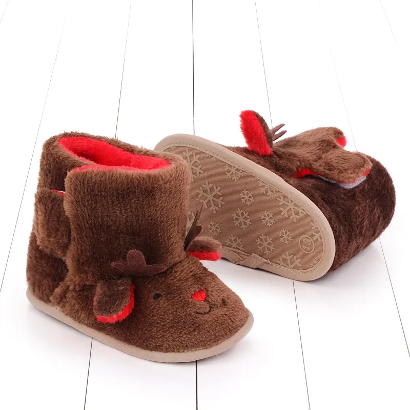 wholesale solid cartoon design boots with warm soft soled baby walking boots manufacture