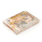 Home Decorative Acrylic Liquid Glitter Photo Frame with Water and Glitter