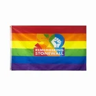 100% Polyester National Flag Silk Screen Printing rainbow flag