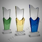 New custom high quality and cheap price colored crystal award trophy -CCA052