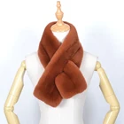 Rex rabbit fur knitting women fur scarf neck Winter Keep warmer