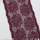 Burgundy elastic lace trim Spandex nylon lace