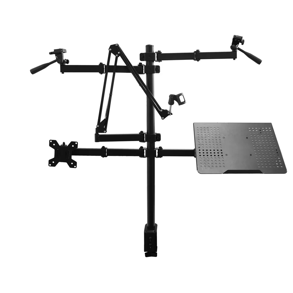 Mg Soporte De Monitor De Altura Ajustable Para Micr Fonos Cuadernos