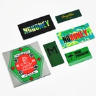 High Quality Garment Custom Branded Private Name Logo Hem Tags End Fold Cotton Clothing Woven Label