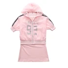 summer new trendy fashion sports 2 pcs kids clothing for girls