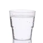 Custom logo 180ml 6oz PS crystal cup clear disposable plastic hot drinks cup