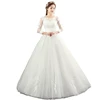 /product-detail/lace-white-color-3-4-sleeve-princess-puffy-tulle-wedding-ball-gown-bridal-dress-for-women-62290608225.html
