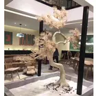 indoor home chinese decorative wood custom made tree root carving plant artificial pine tree bonsai fake trees pine