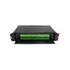 48 Optic Enclosure Black Drawer Type ODF 48 Ports Fiber Optic Rack Mount Enclosure