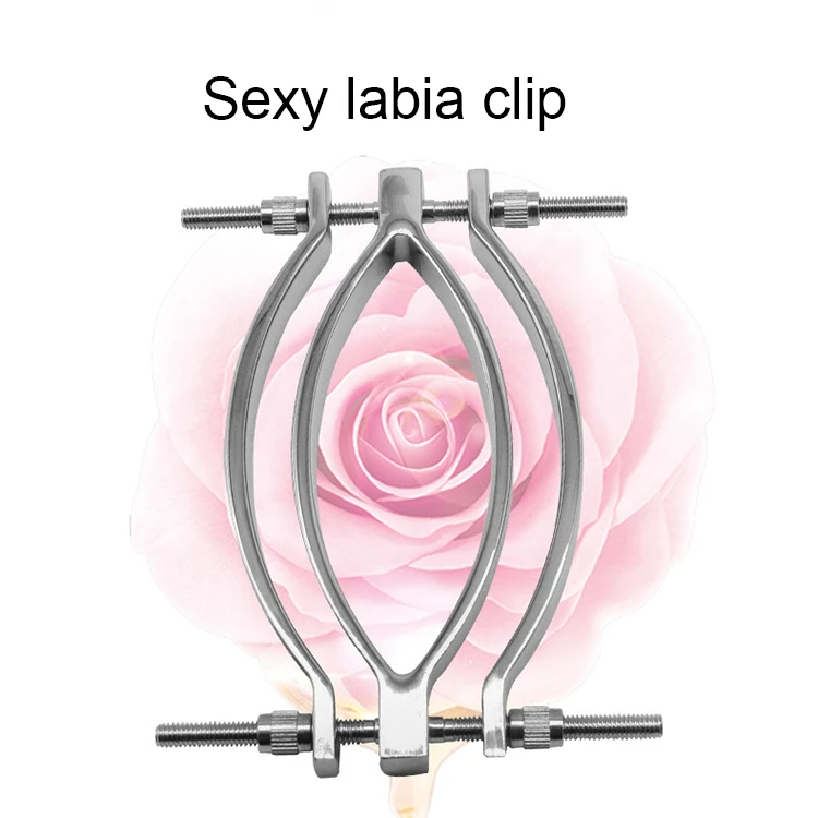 Labia Spreader Strap With Clamp Clip Onto Clitoris Spread Pussy Open