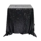 Made In China Glitter Table Cloth For Table, Black Sequin Table Linen/