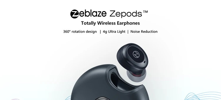 New Zeblaze Zepods TWS 5.0 Bluetooth Headset Wireless Call Smart Binaural Button Switch 500mAh Charging Box Wireless Charging - ANKUX.COM