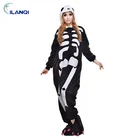Wholesale Plus Size Halloween Onesie Skeleton Costume With Hoodies