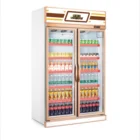 Air cooling multideck beverage milk display chiller showcase open front refrigerator