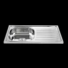 (GJ7540) kitchen sink with drain board, stainless steel sink