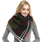 Jacquard Geometric Square Scarf Shawl Super Soft Cashmere Shawl