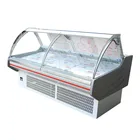 butchery fresh meat cooling display sliding glass door for deli